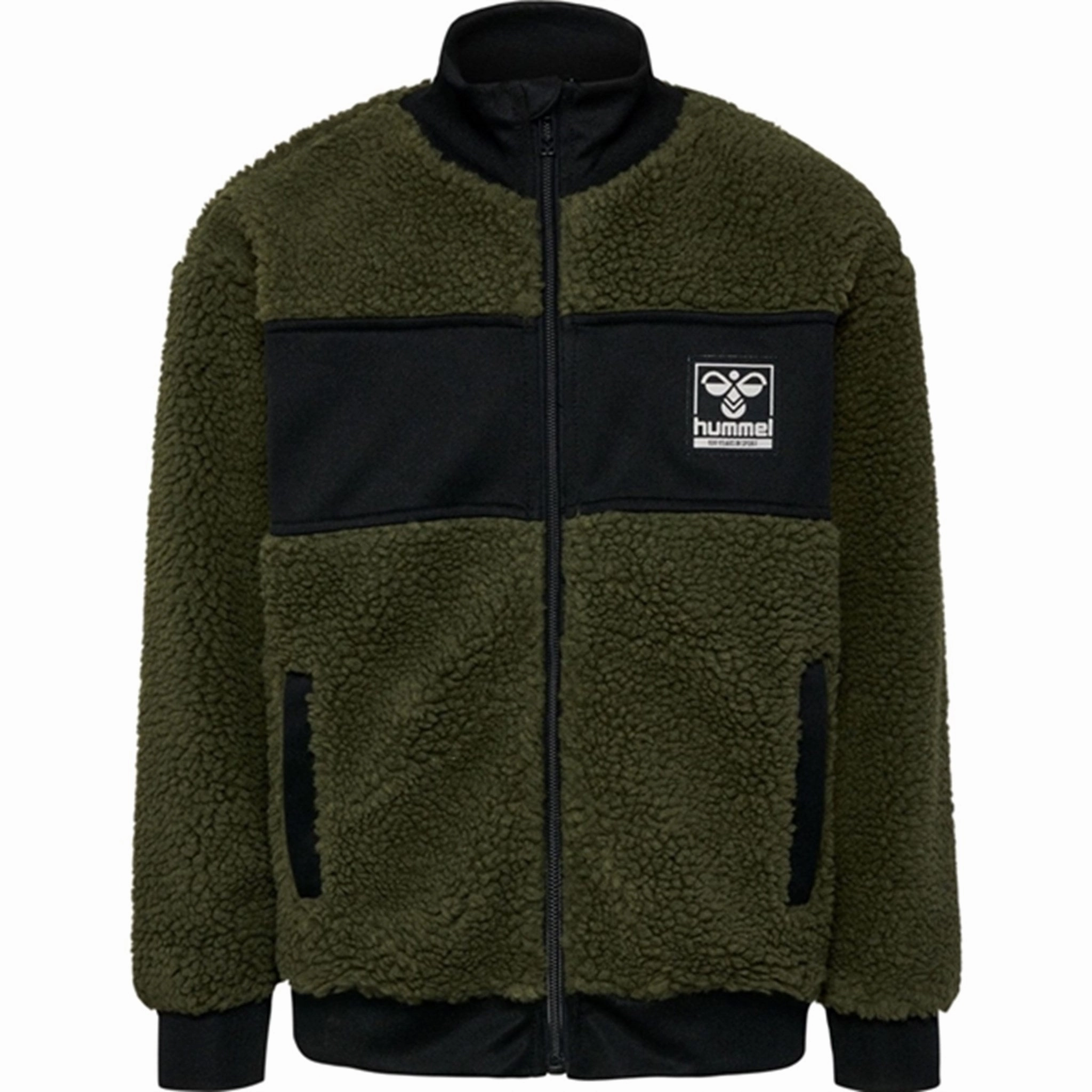 Wind Resistant Fabric Hummel Olive Night Evan Zip Jacket