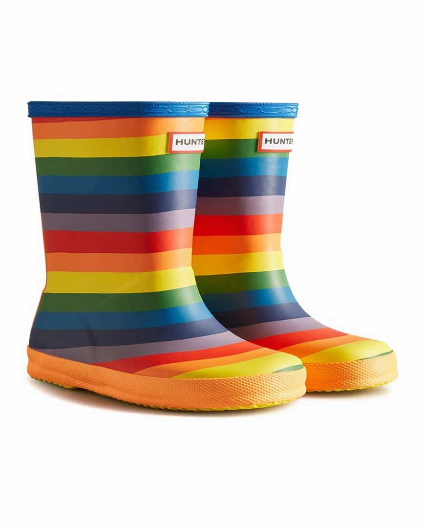 Rocker sole geometry Motion Day Hunter First Rainbow Rubber Boot