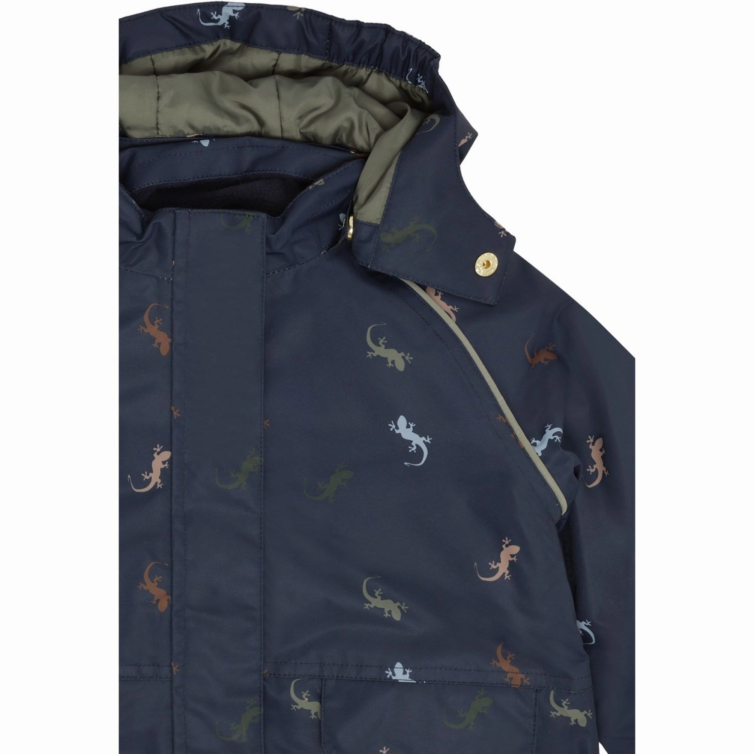 Practical Cold Piece Wrinkle resistant fabric Hust & Claire More Navy Obi Lizards