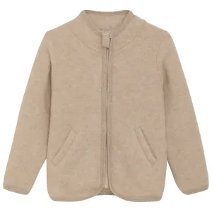 Travel Functional Wear Heat Retention Lining Huttelihut Camel Melange Jacket Wool Fleece