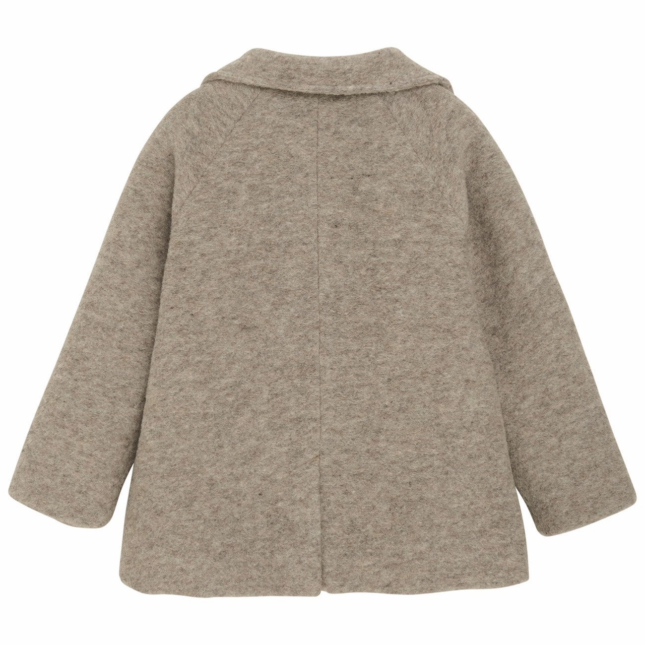 Huttelihut Camel Melange Coat Wool W. Lining Heavyweight Fabric Layered Comfort Look