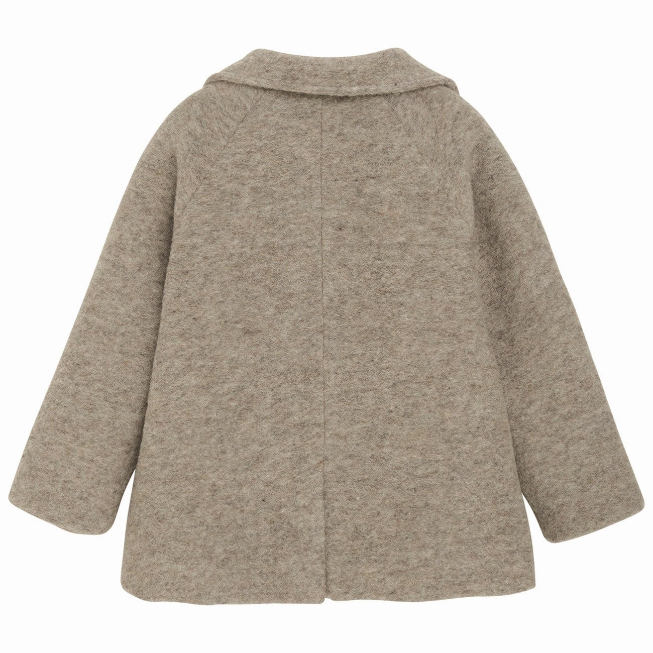 Huttelihut Camel Melange Coat Wool W. Lining Lightweight Lining Windproof Closure