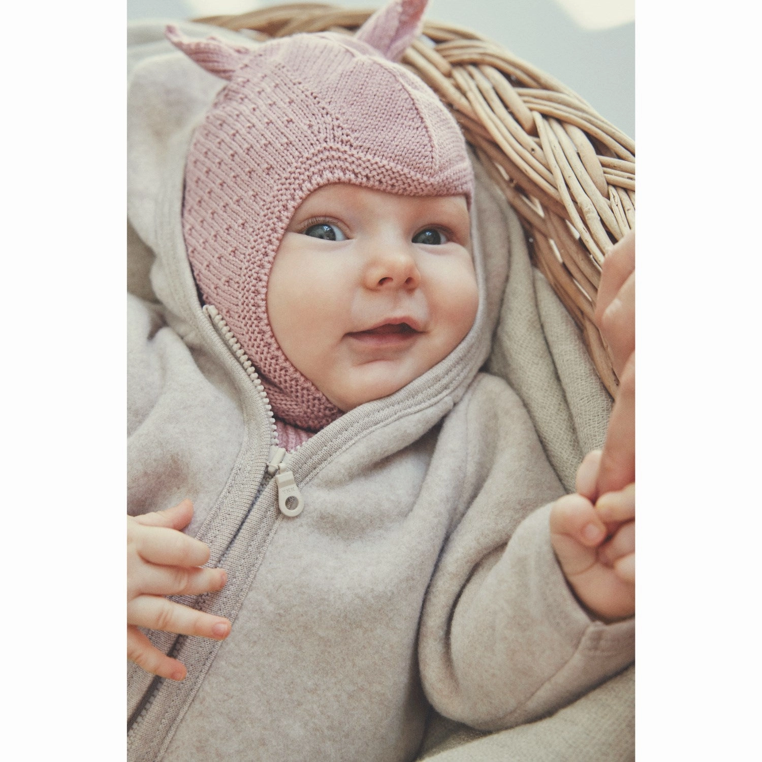 Autumn Vibe AntiPillingFinish Huttelihut Camel Melange Jacket Ears Cotton Fleece