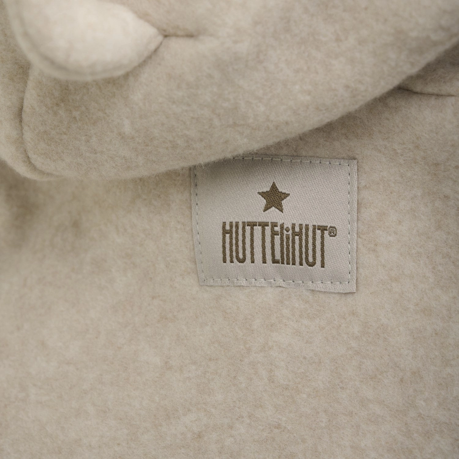 Non Irritating Lining Reflective accents Huttelihut Camel Melange Jacket Ears Cotton Fleece