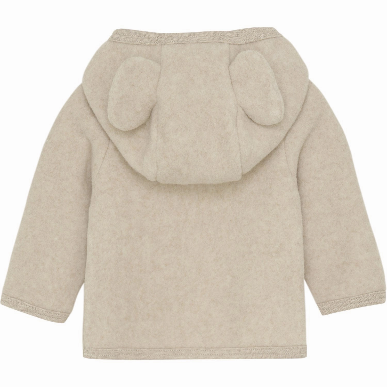 Huttelihut Camel Melange Jacket Ears Cotton Fleece Easy Wear