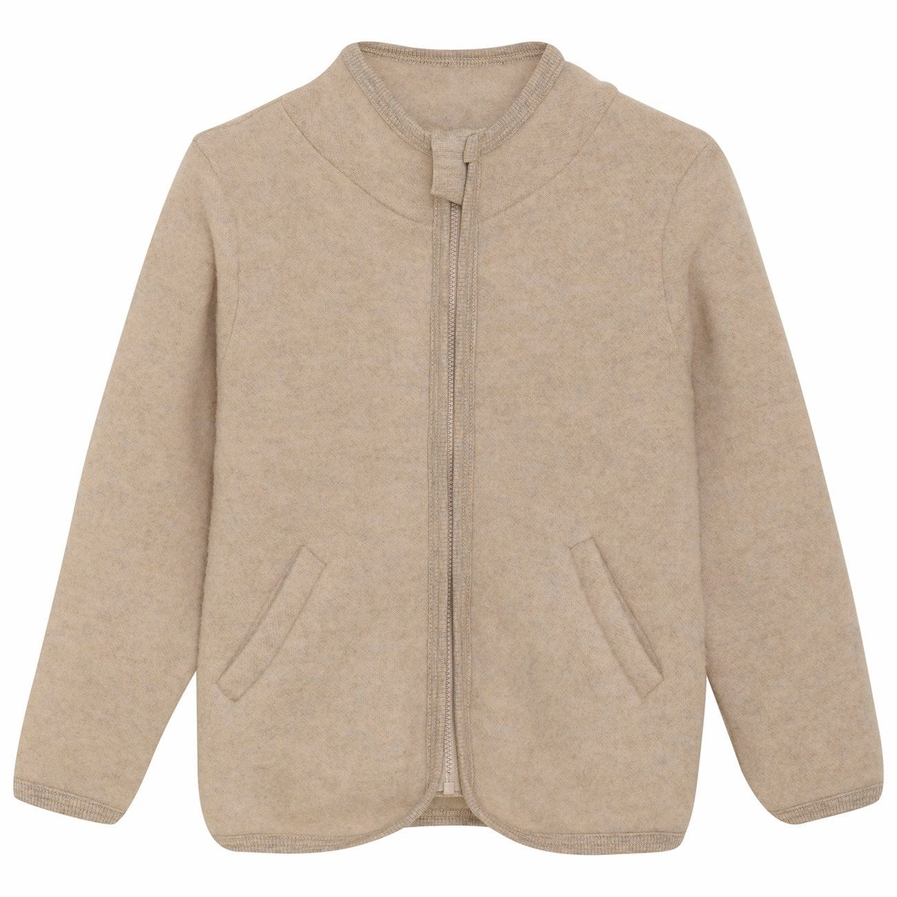 Huttelihut Camel Melange Jacket Wool Fleece Glow In Dark Accents High Visibility Trim