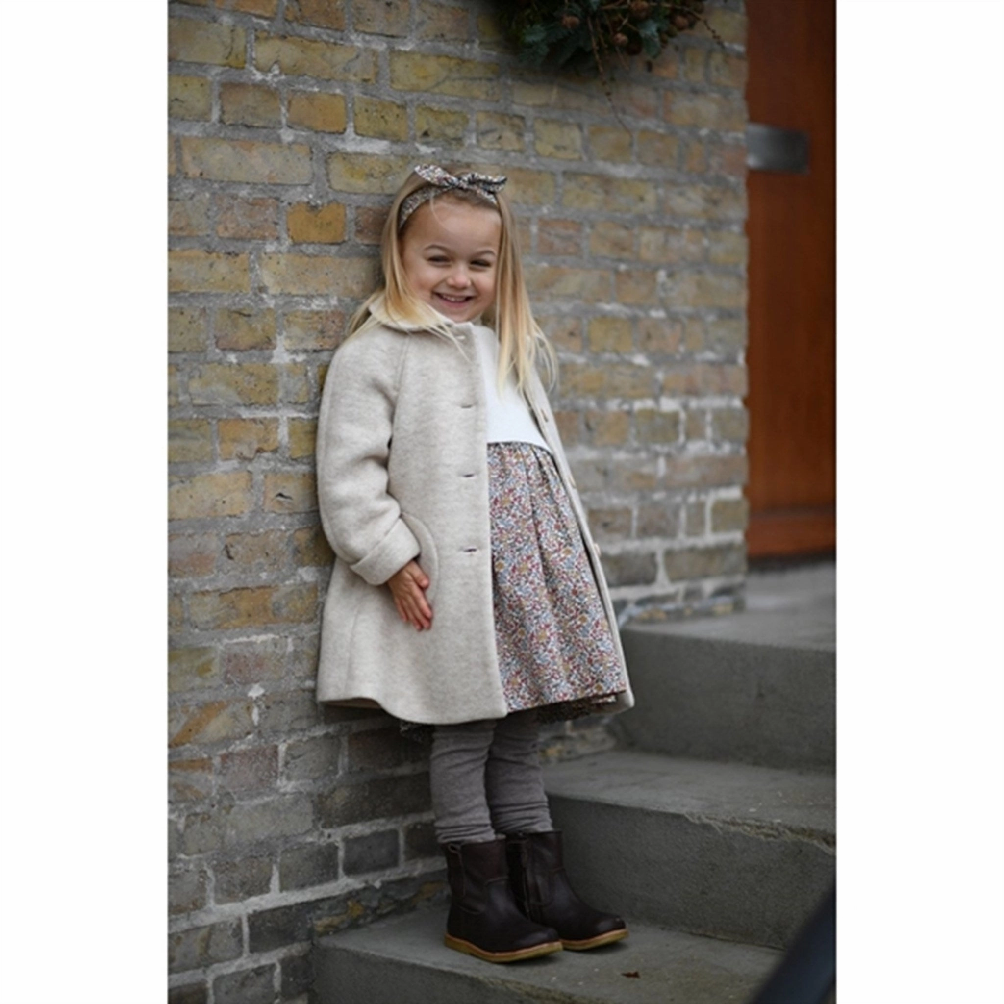 Abrasion Proof Edging Huttelihut Coat Double Layer Wool Sand