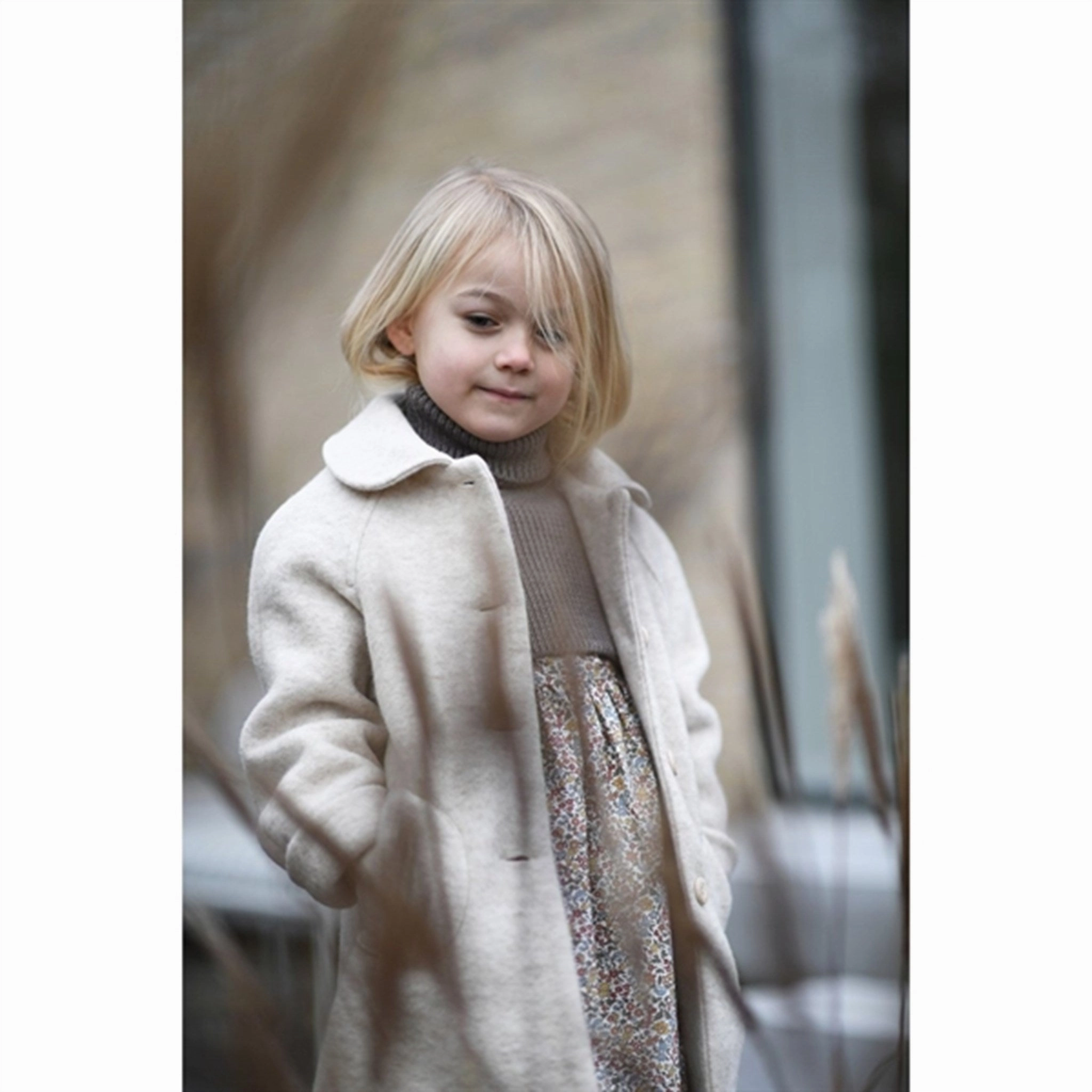 Teflon coating Huttelihut Coat Double Layer Wool Sand