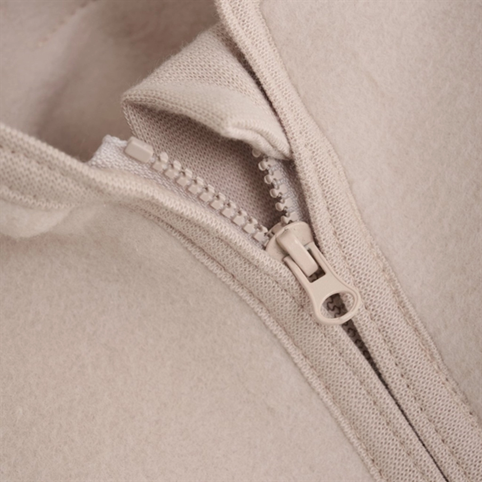Huttelihut Jacket Ears Cotton Fleece Almond Peach Layered Look