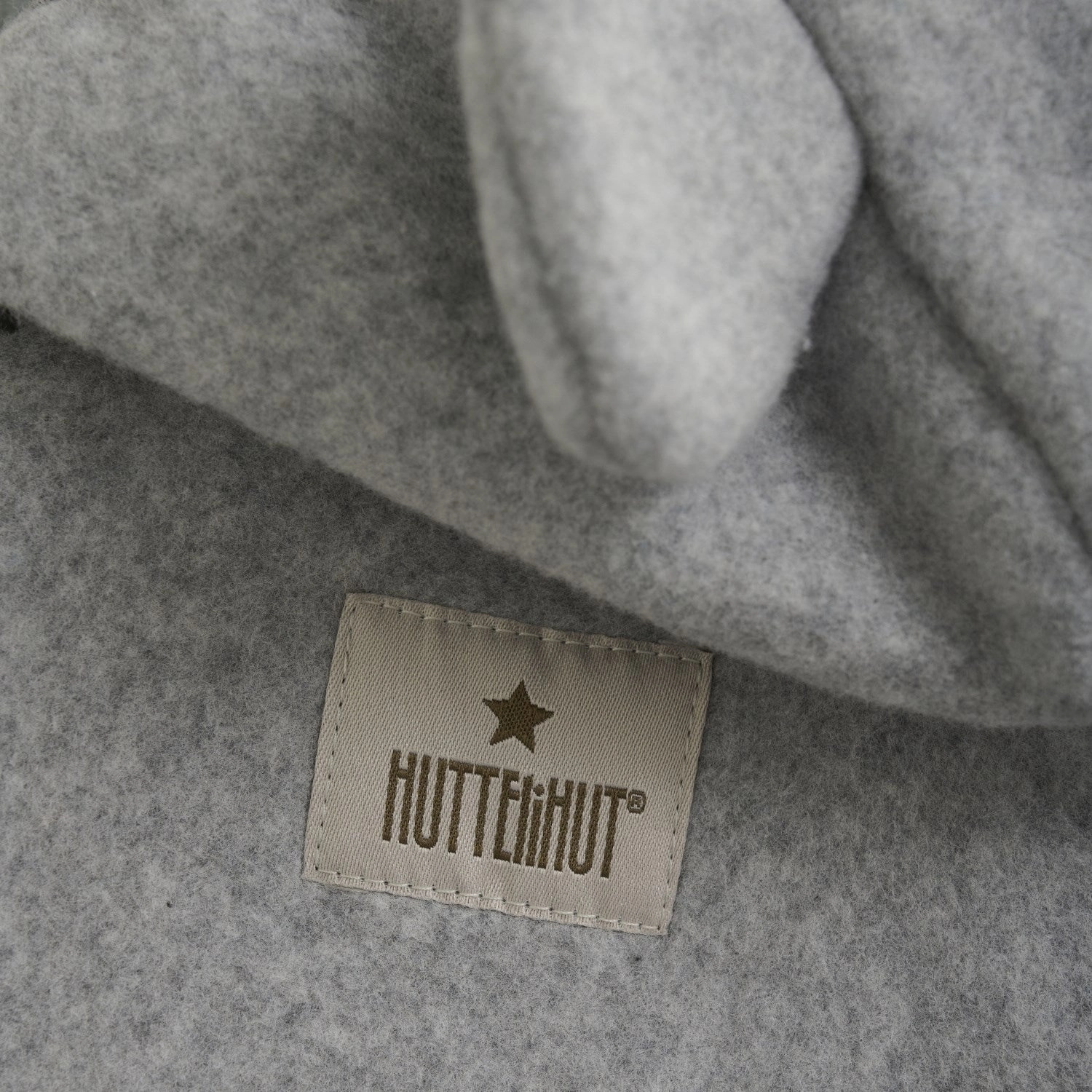 DualLayer Weave Huttelihut Light Grey Melange Jacket Ears Cotton Fleece