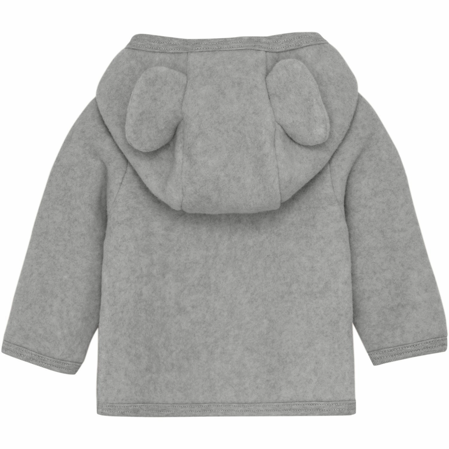 Sleek Comfort Sleek Utility Huttelihut Light Grey Melange Jacket Ears Cotton Fleece