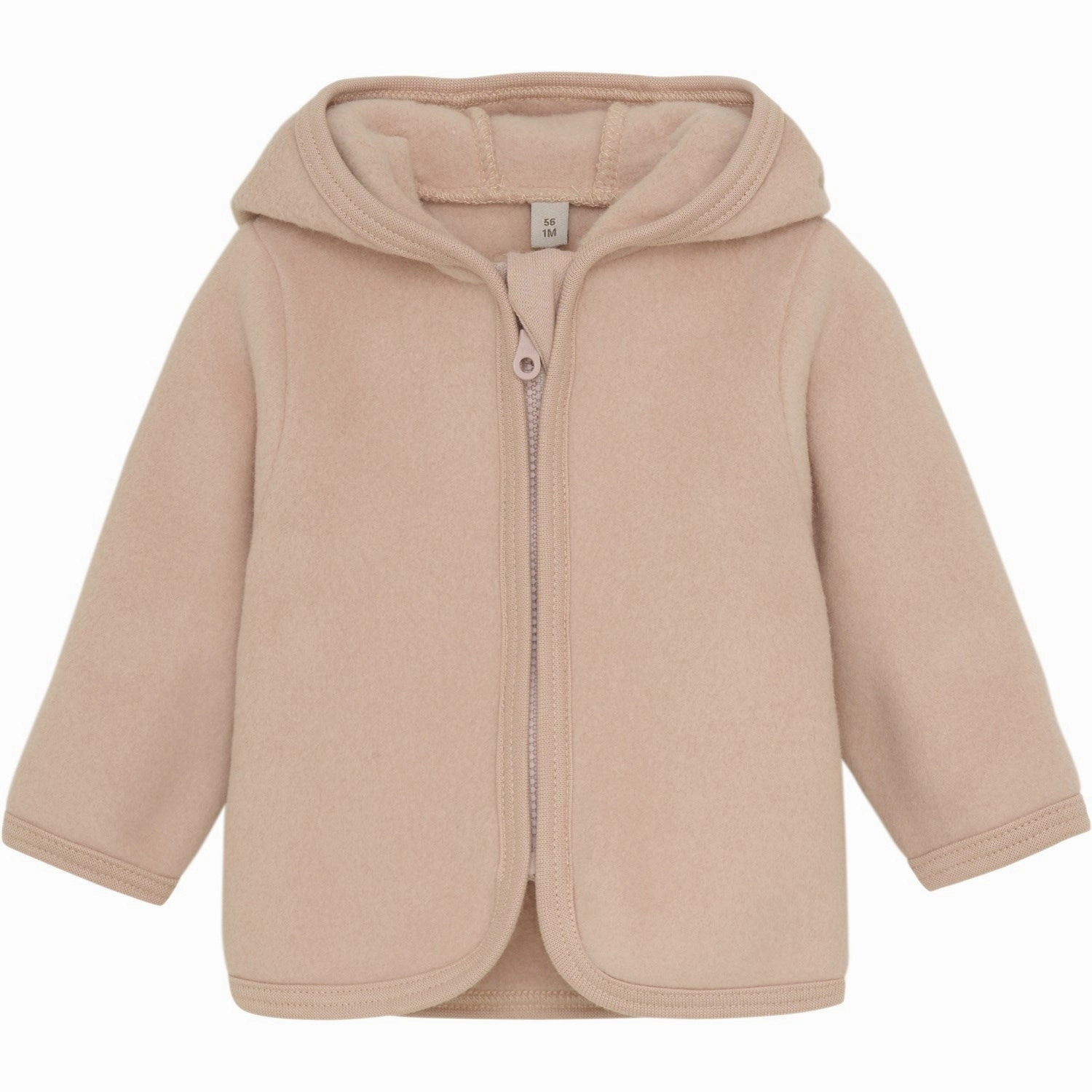 Heat Sealed Edges Ethical Manufacturing Huttelihut Mahogany Rose Jacket Ears Cotton Fleece