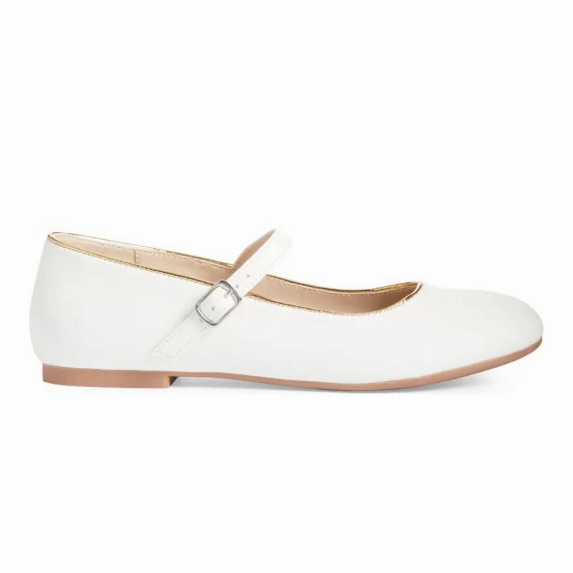 Ventilated Footbed Lateral Support Frame Miss Sadie Mary Jane in White - Kids