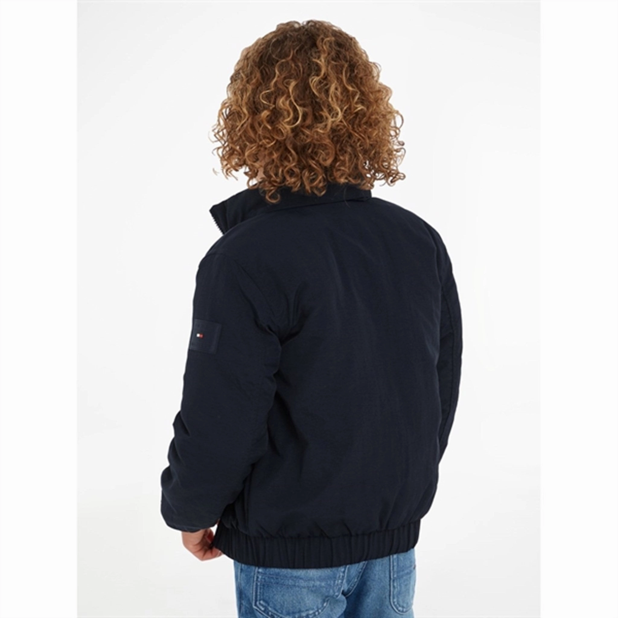 Tommy Hilfiger Essential Quilted Jacket Desert Sky Flexible Zipper Guards
