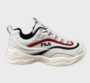 odor - control shoes sprinter Fila scarpa sneakers da donna in pelle Ray Low 1010562.150 bianco blu rosso