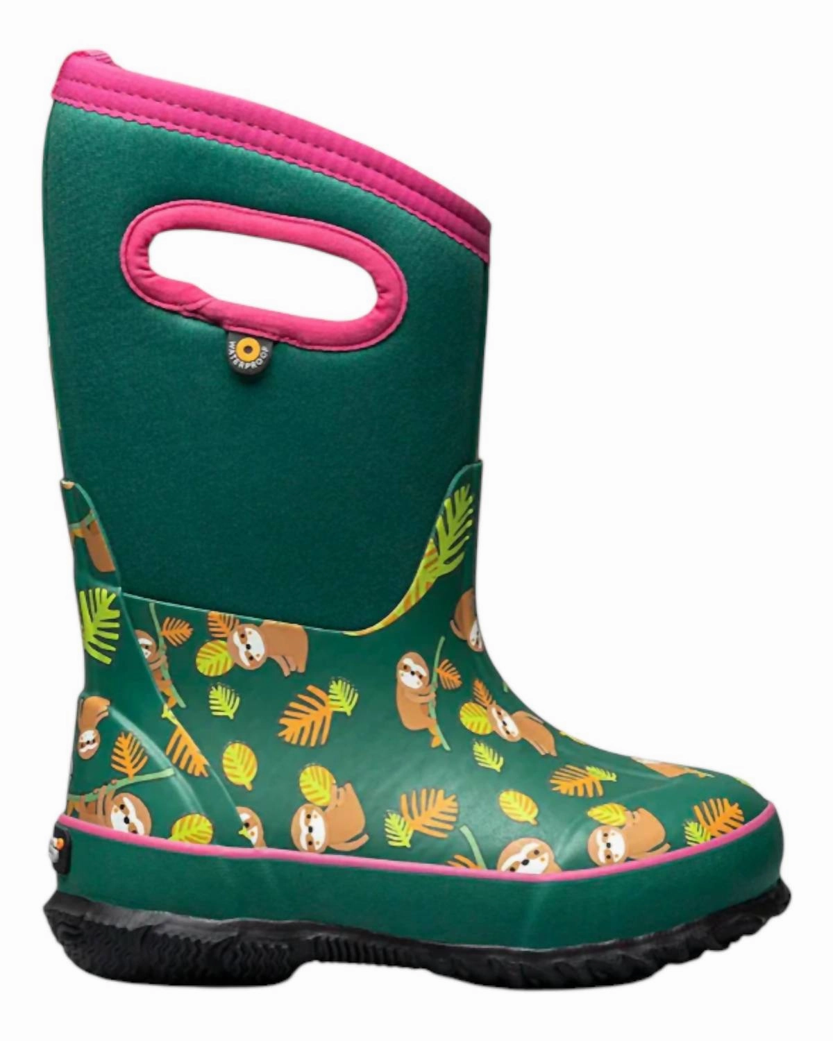 Durable Feel slim fit Girl's Classic Sloths Boots In Green
