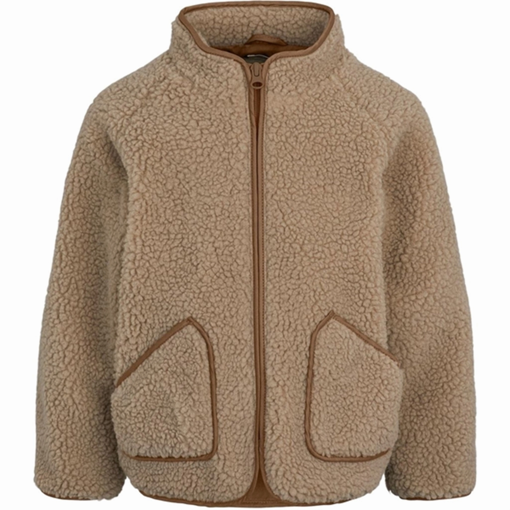 Ergonomic Shoulder Fit Windproof Thermal Shell MarMar Jerry Teddybear Fleece Jacket Sandstone
