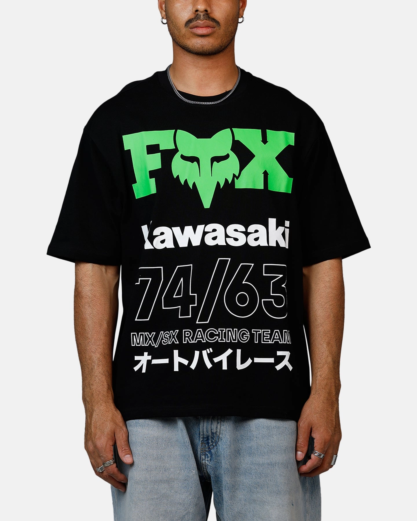 Fox Racing Kawi Oversized T-Shirt Black Floral Print Chilly Comfort Wear