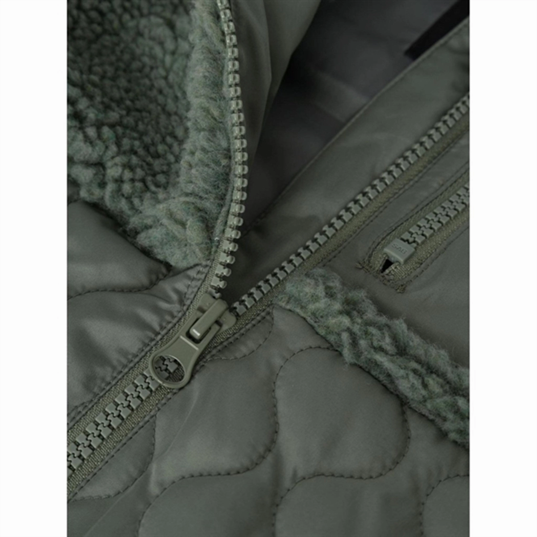 Name it Agave Green Member Quilted Jacket Flexible Shoulder Design
