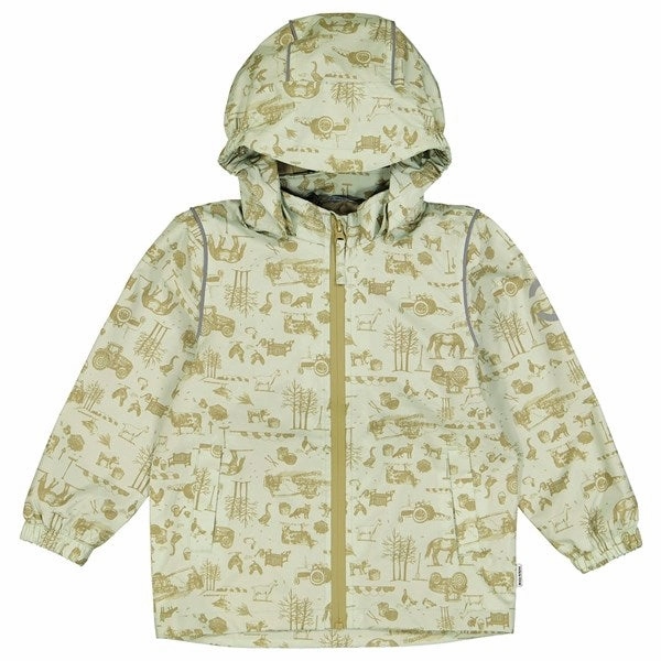 Mikk-Line Summer Jacket AOP Desert Sage stand neck