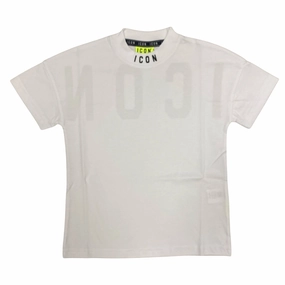 Breathable Wearable Icon maglietta manica corta junior con stampa dietro IBKS00584 bianco