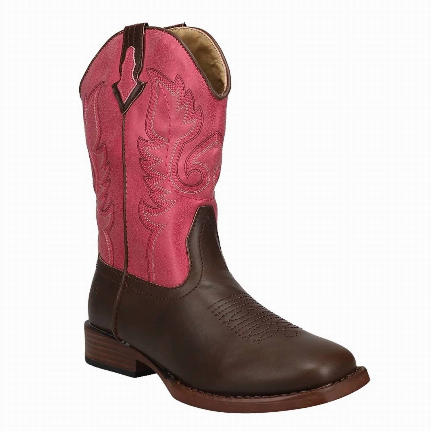 Kids Texsis Boots In Brown/pink Minimal Pressure