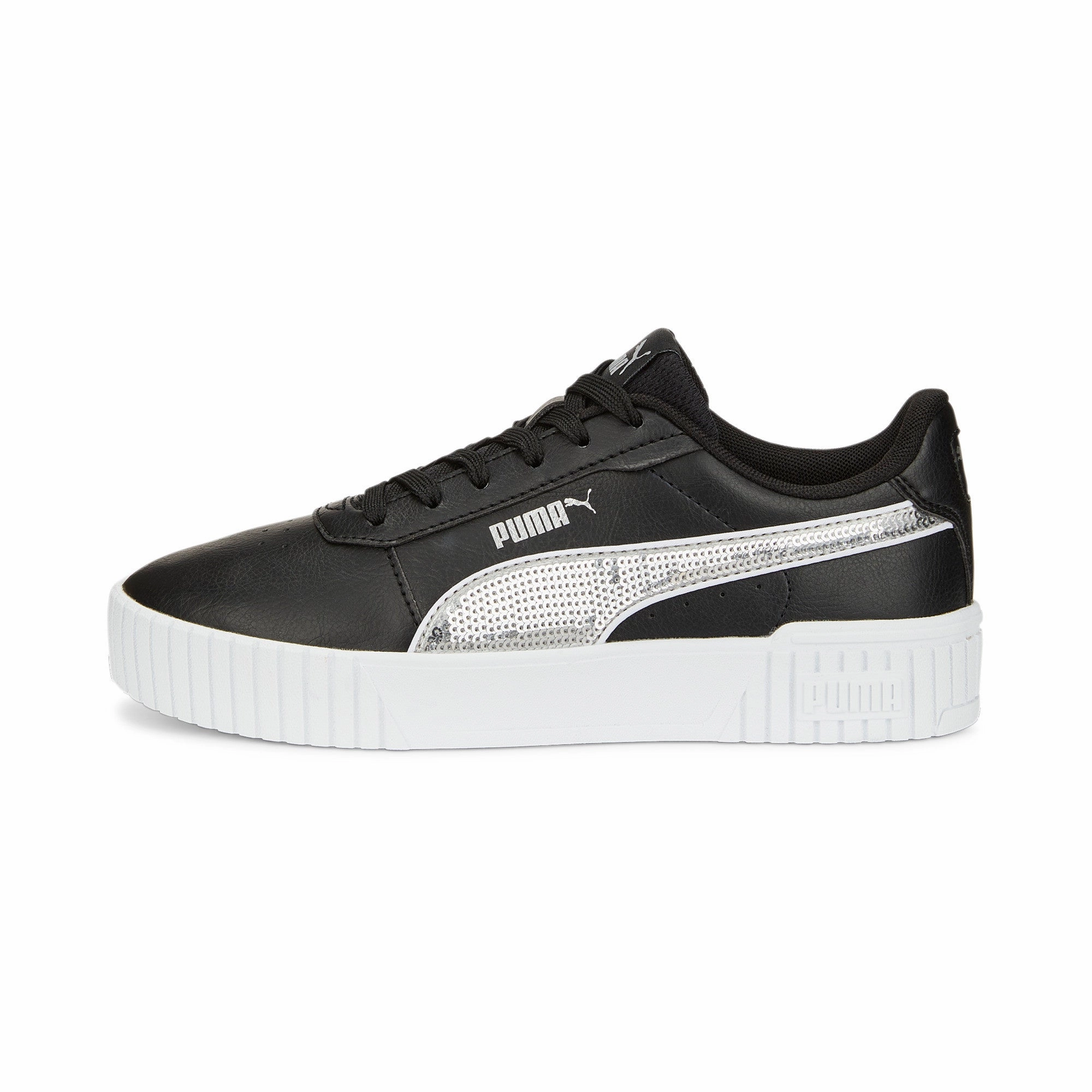 PUMA Junior Girls' Carina 2.0 Glitzy Sneakers Big Thermoregulating Lining Multi-Sport Design