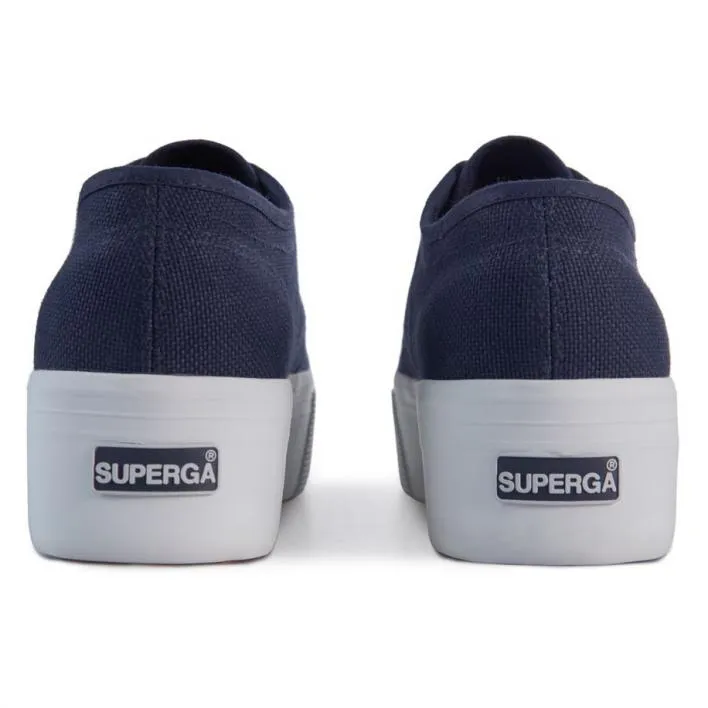 children's athletic shoes Indoor Comfort Superga scarpa sneakers da donna con zeppa 2790 Cotw Linea Up and Down S9111LW F43 blu