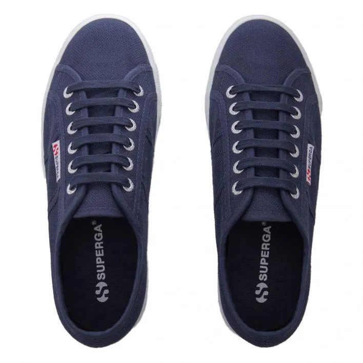 Superga scarpa sneakers da donna con zeppa 2790 Cotw Linea Up and Down S9111LW F43 blu Recovery Gear