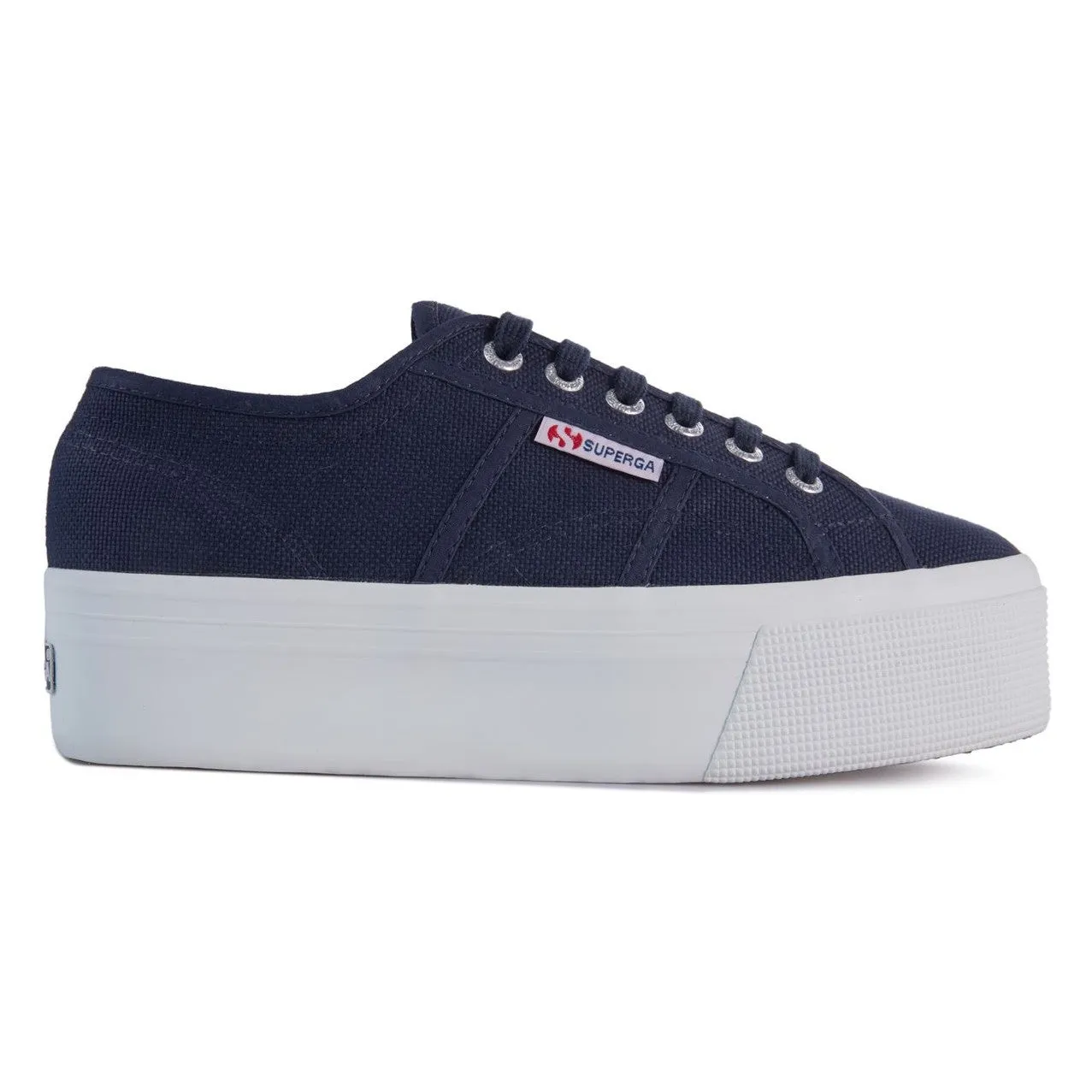 Mid Cut core training running wear Superga scarpa sneakers da donna con zeppa 2790 Cotw Linea Up and Down S9111LW F43 blu