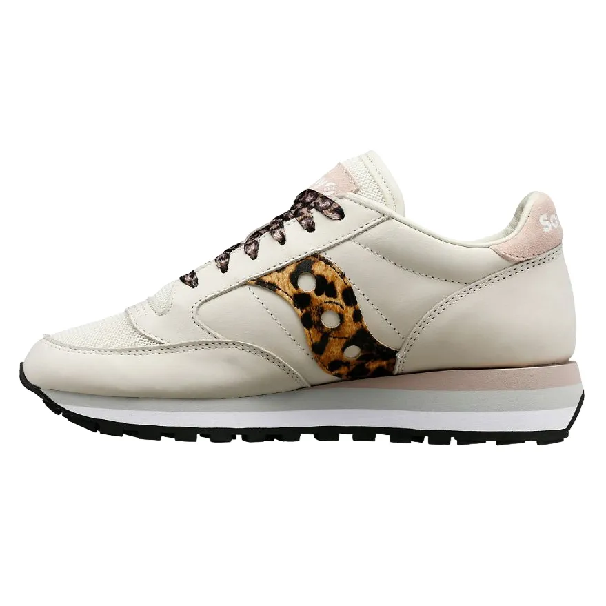 Soft Material Shock Diffusion Saucony scarpa sneakers da donna con rialzo Jazz Triple S60727-2 beige leopardo