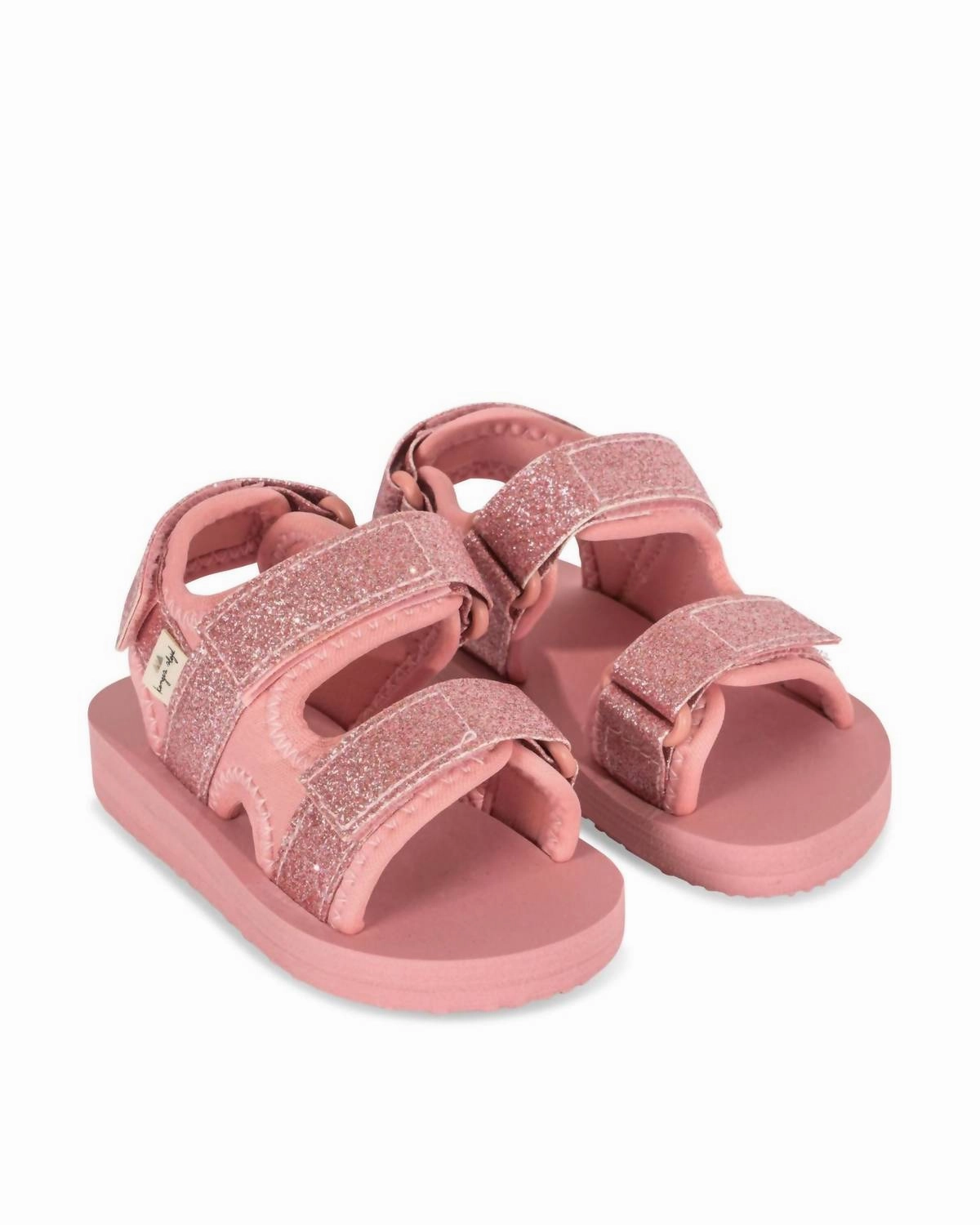 Easy To Clean Girl's Glitter Sun Sandal In Mellow Rose