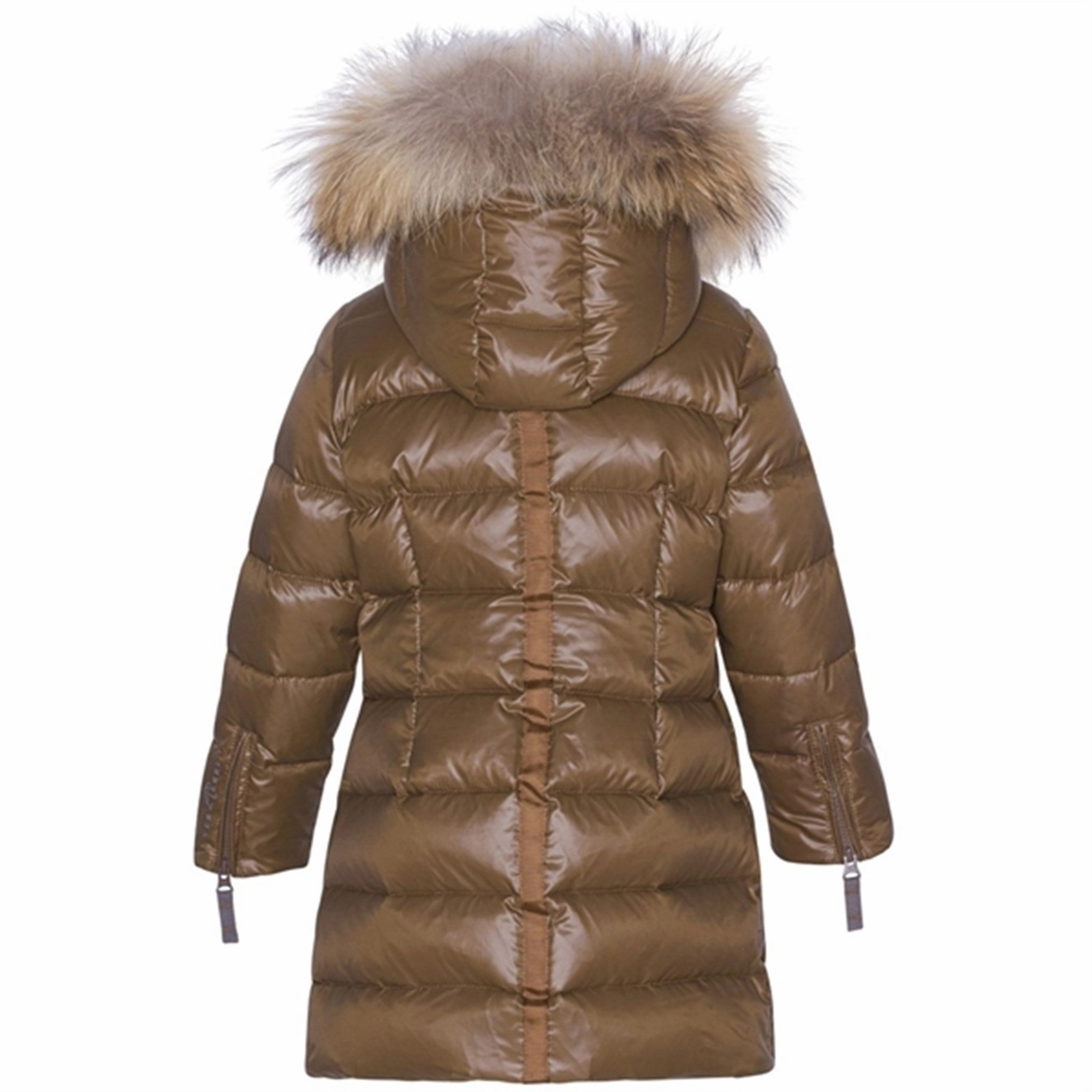 Ver de Terre Featherlight Girls A Down Coat w. Fur Kangaroo Lightweight Lining