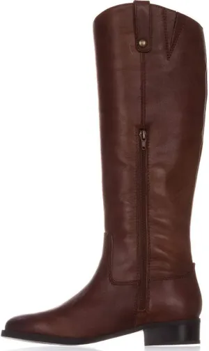 INC International Concepts Womens Fawne Leather Round Toe Knee, Cognac, Size 6.5