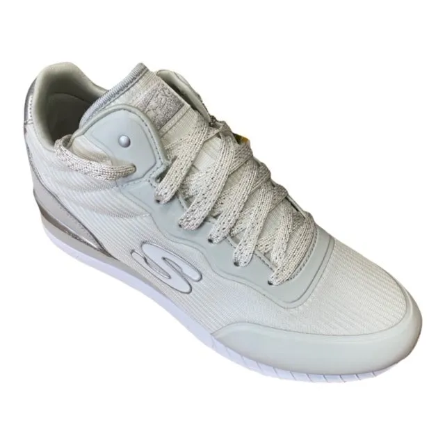 rechargeable Hyper Responsive Bounce Skechers sneakers alta da donna con rialzo al tallone Vega High 920WHT white