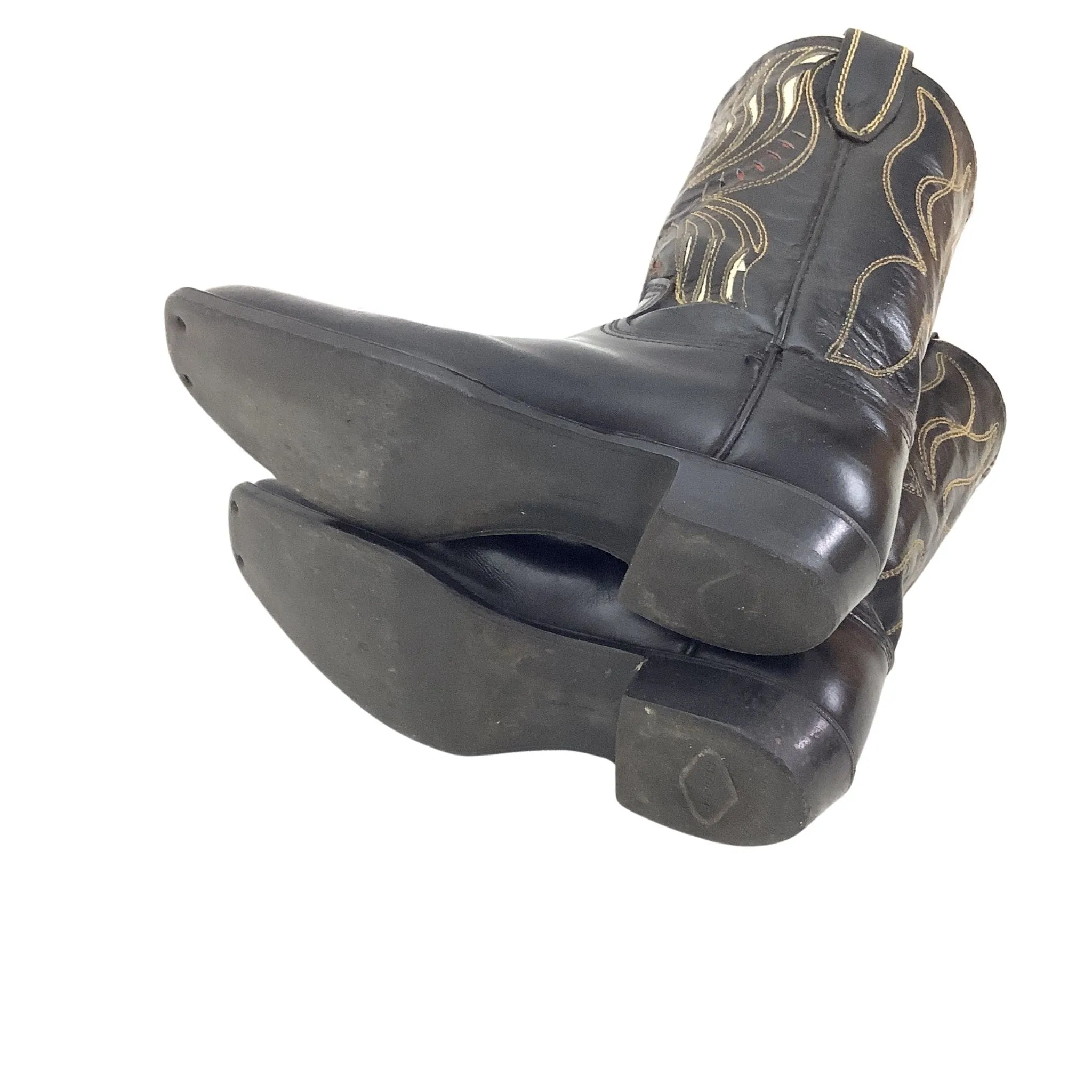 Inlay Leather Kids Boots
