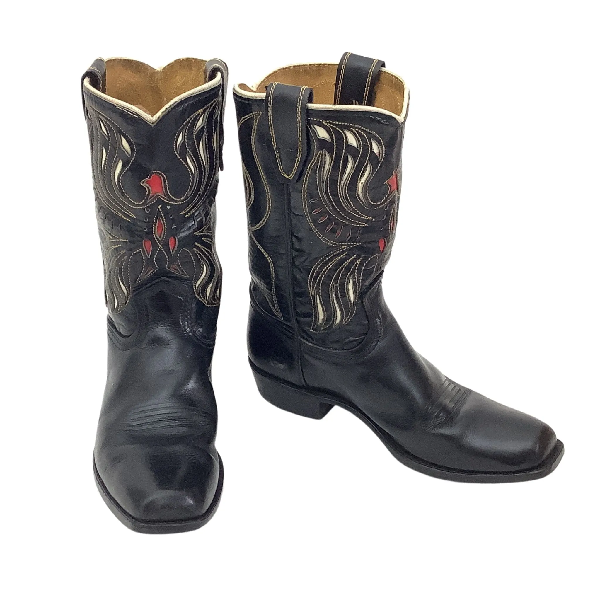 Inlay Leather Kids Boots