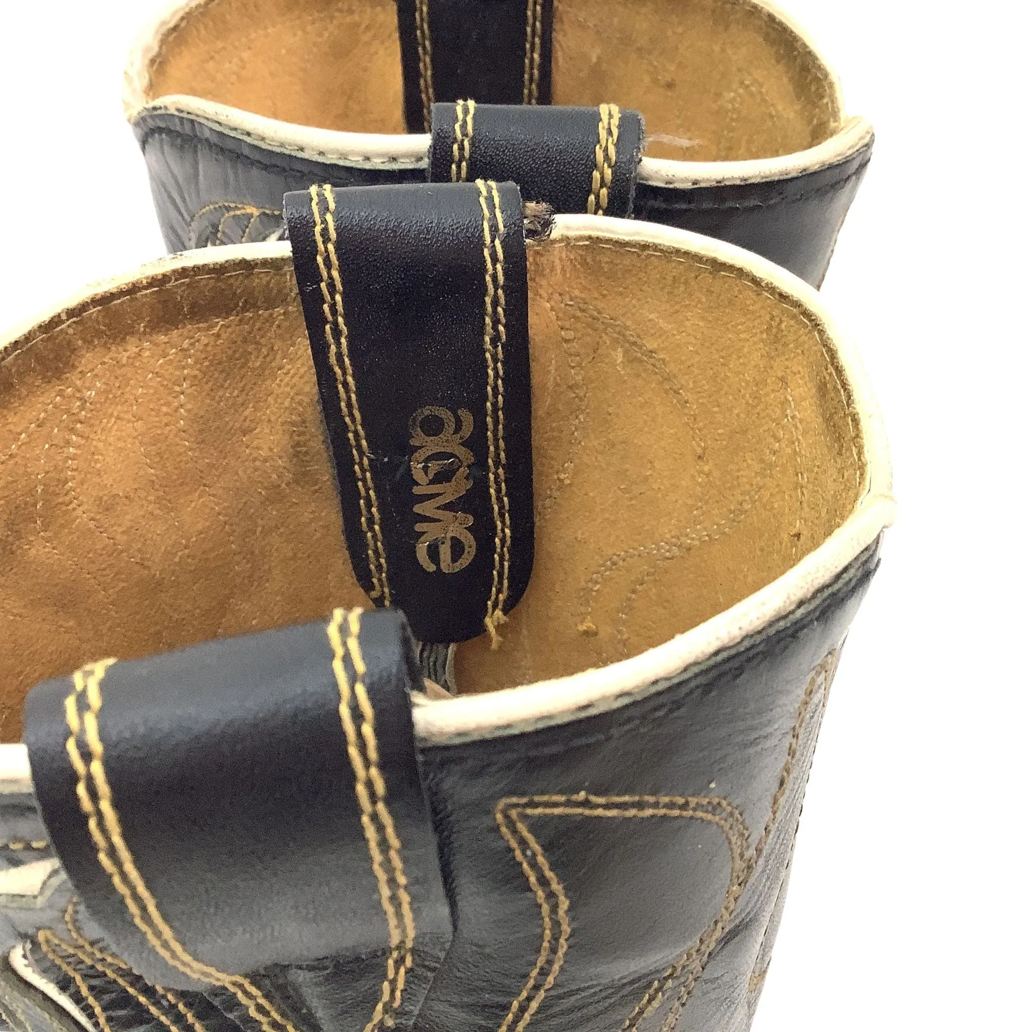 Inlay Leather Kids Boots
