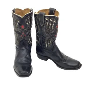 Inlay Leather Kids Boots