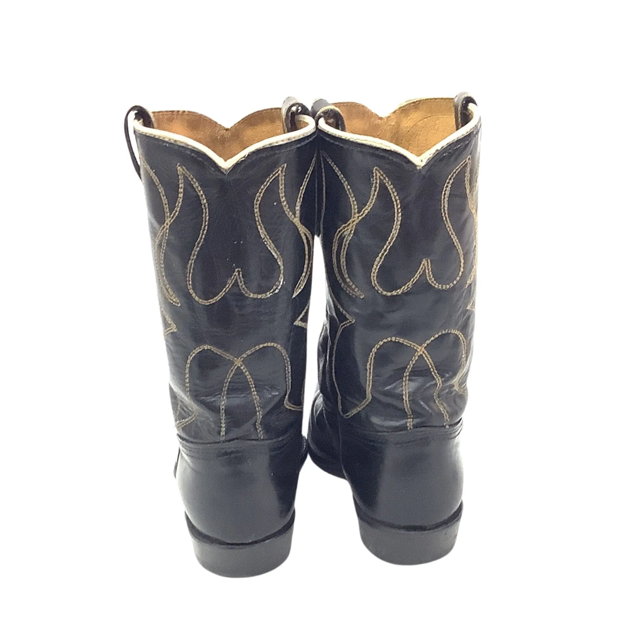 Inlay Leather Kids Boots