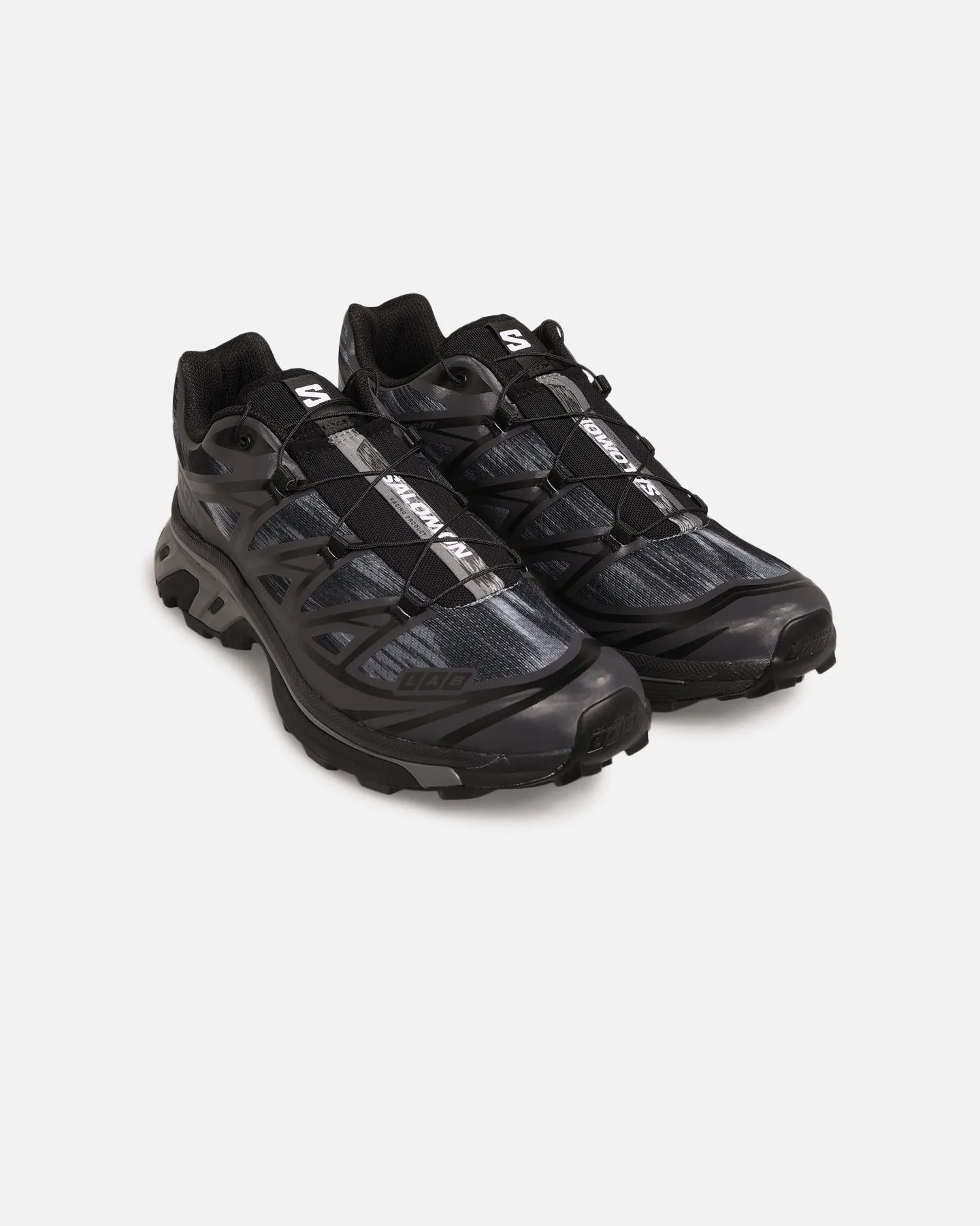 Cushioned Collar Padding Dynamic Fit Lacing Salomon XT-6 "Camo" Black/Asphalt