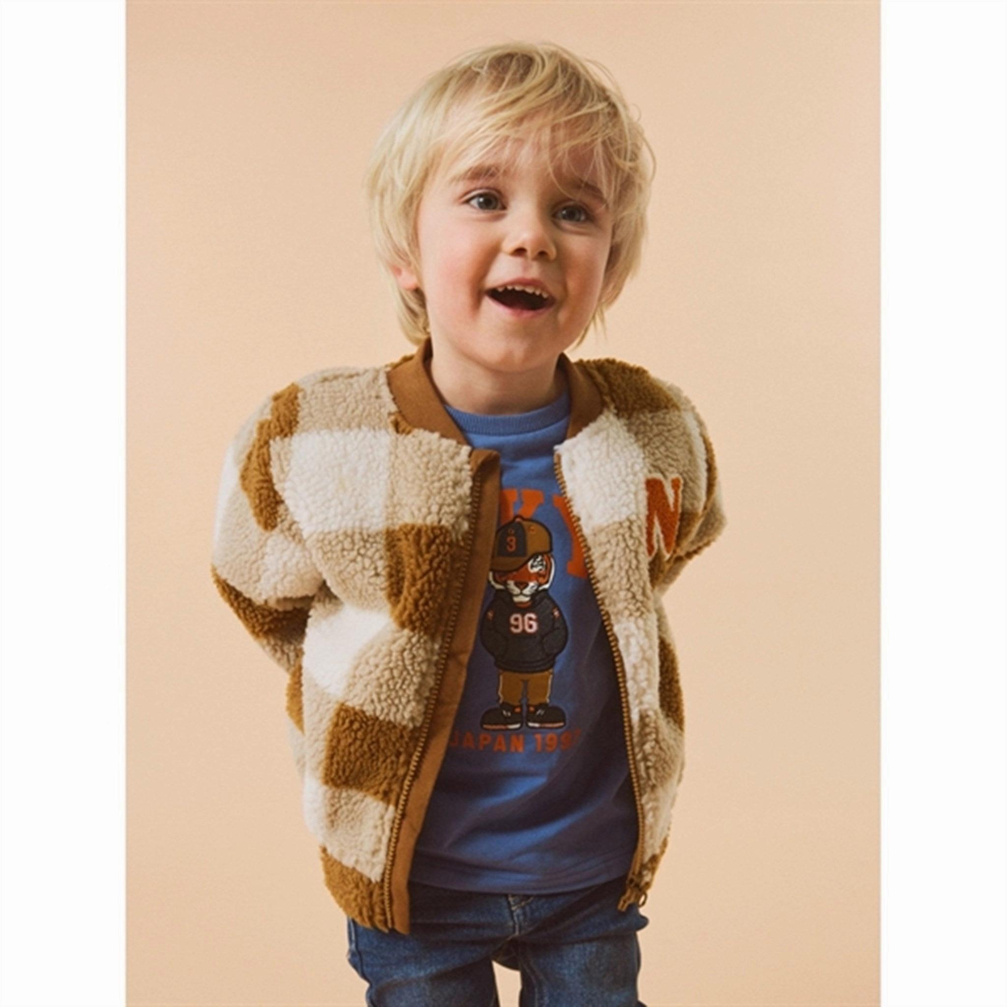 Hidden Ventilation Zones Name it Bone Brown Safi Teddy Cardigan
