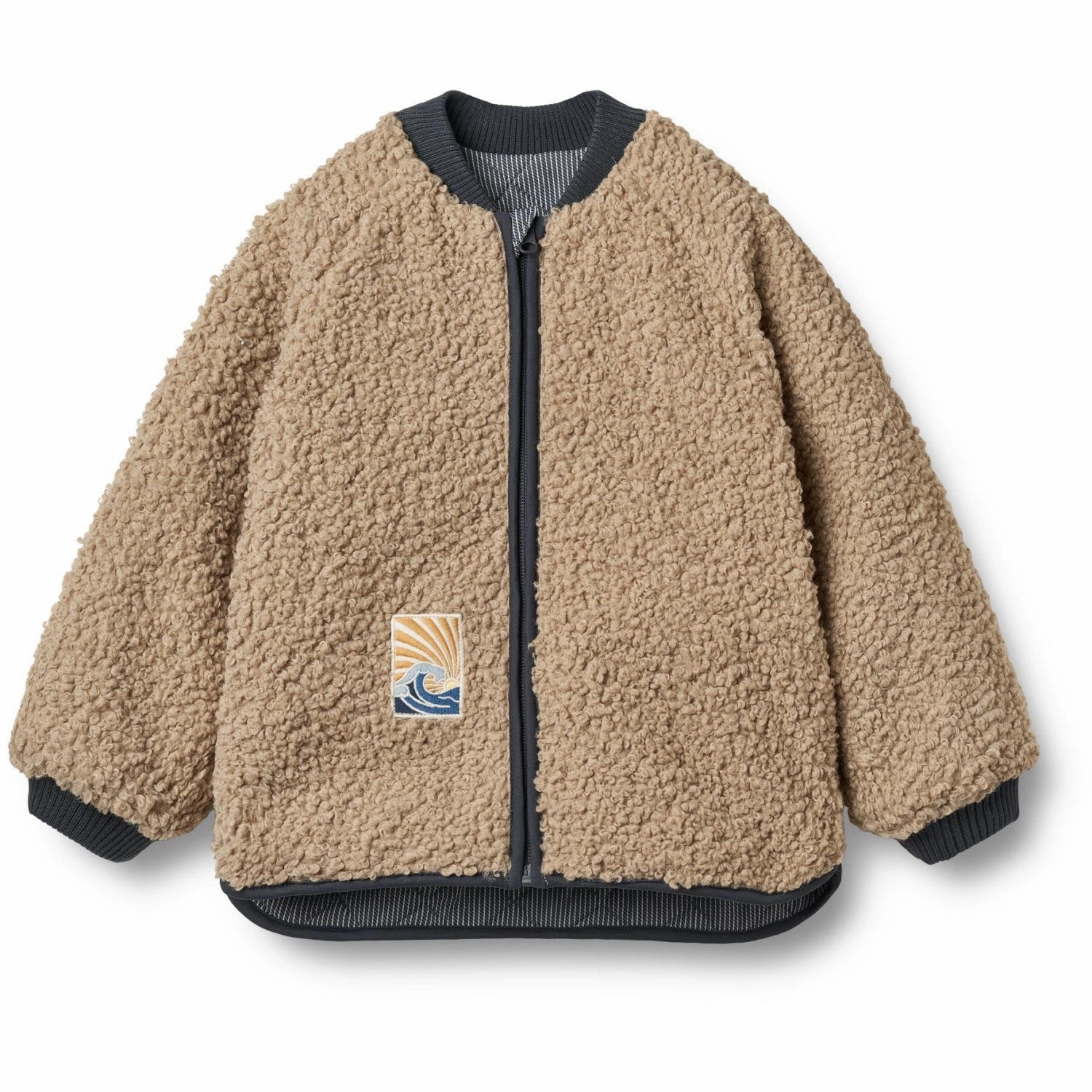 Removable Hood All Weather Adaptability Wheat Ink Stripe Reversible Thermo Jacket Lake