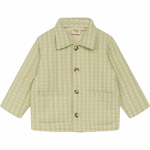 Fl?ss Stella Jacket Lime Gingham Transitional City Fit Eco Friendly Coating