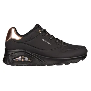 Natural Foot Flex running in a monorail station area shoes Skechers scarpa sneakers da donna Uno Shimmer Away 155196/BBK nero
