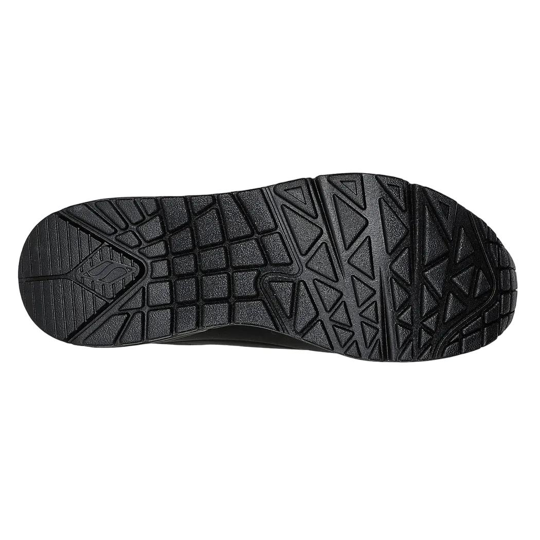 Hyper Elastic Outsole Compound Dynamic Energy Return Skechers scarpa sneakers da donna Uno Shimmer Away 155196/BBK nero