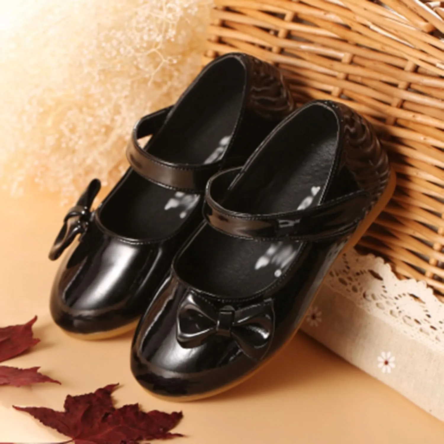 IWIHMIV Girls Shoes Girls Dress Shoes Girls Toddler Little Ballet Shoes Flower Girls Mary Jane Flat Dress Shoes Party Wedding