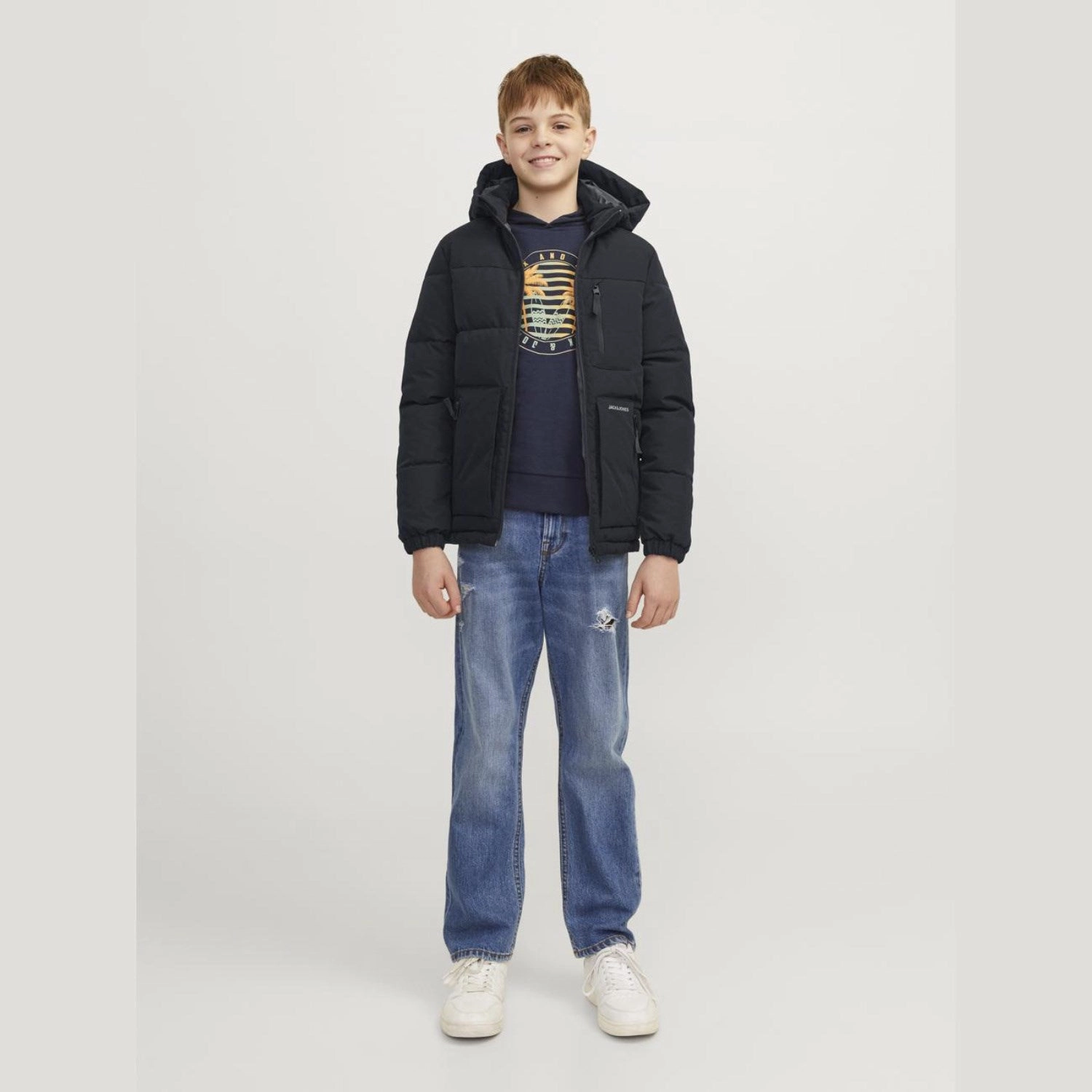 Active Urban Layer Flexible Comfort Jack & Jones Junior Black Eotto Puffer Jacket