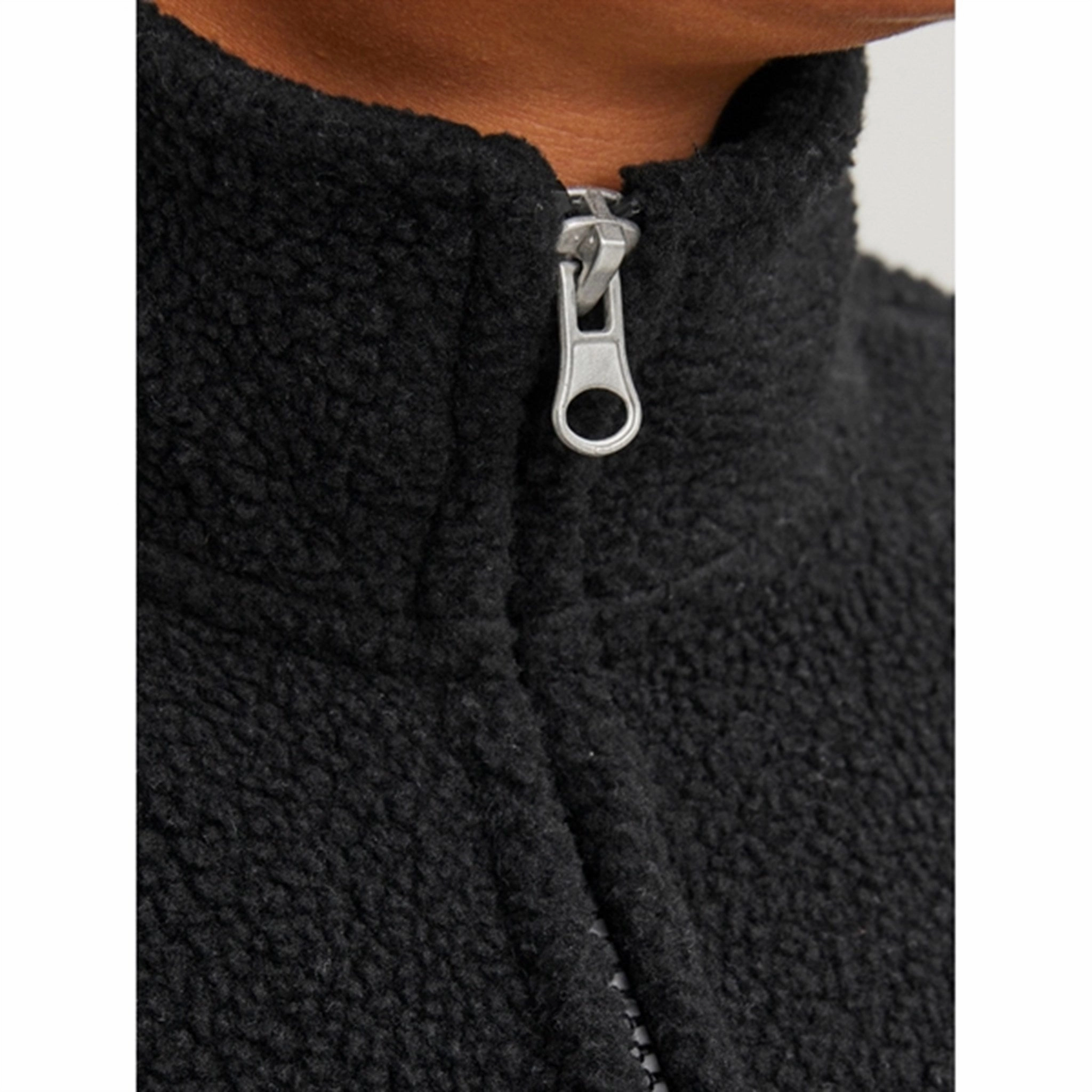 Hypoallergenic Fabric Blend NonChafing Seam Placement Jack & Jones Junior Black Hays Halfzip Fleece Jacket