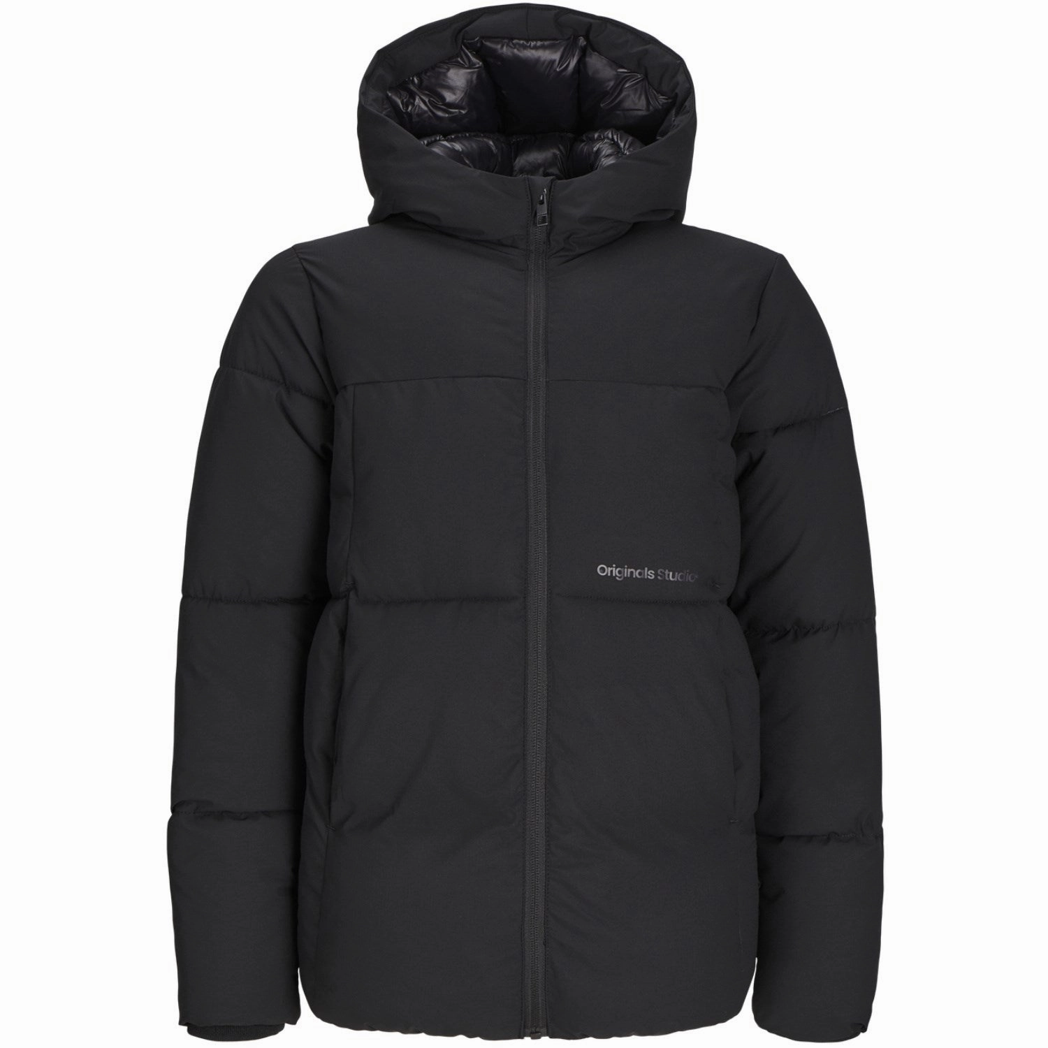 Seamless Welded Construction Jack & Jones Junior Black Jorvesterbro Puffer Jacket